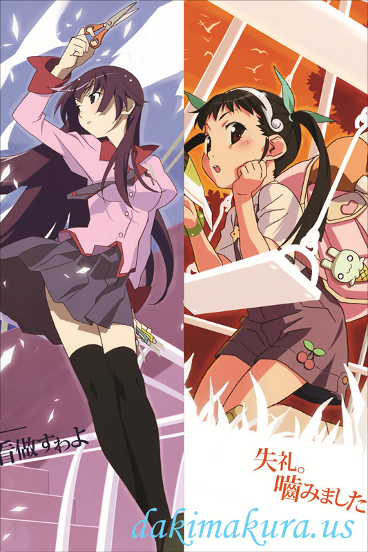 Bakemonogatari - Hitagi Senjougahara - Mayoi Hachikuji Pillow Cover